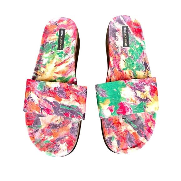 Dana Buchman Women’s Payder Floral‎ Platform Thong Sandals Size 9 - Picture 1 of 11